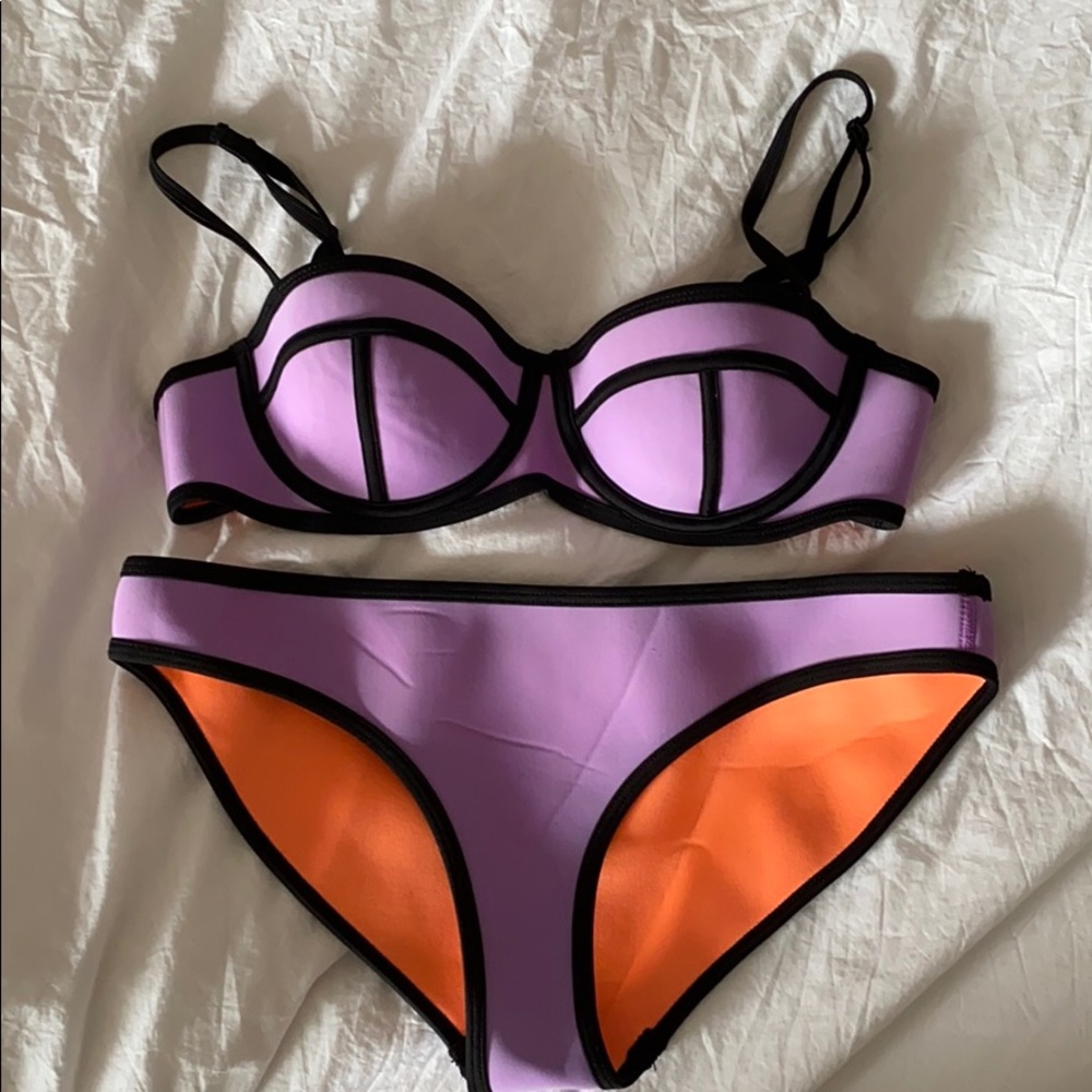 Purple triangl bikini